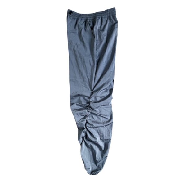 FREE PEOPLE Movement Back To The Future Pants Blue High Rise Ankle Zip Ruched Sm - Picture 8 of 12